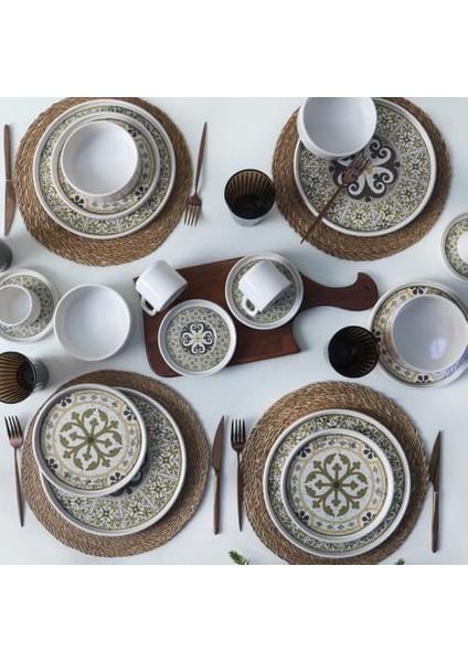 Keramika Timeless Brown Stackable Yemek/kahvaltı Takımı 20 Parça 4 Kişilik 21972-73 modelleri