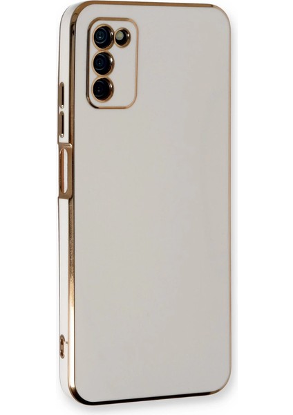 Samsung Galaxy A03S Kılıf Volet Silikon - Beyaz