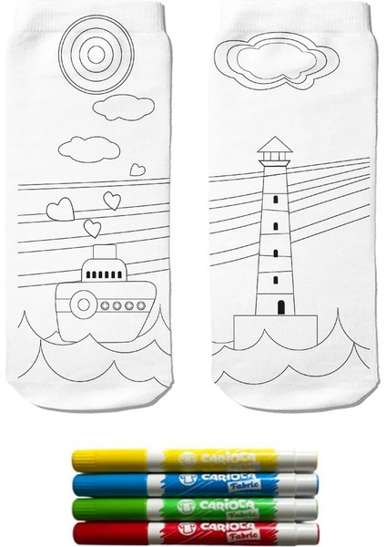 Dijital Baskılı Boyama Çorap