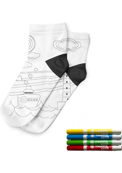 Dijital Baskılı Boyama Çorap modelleri