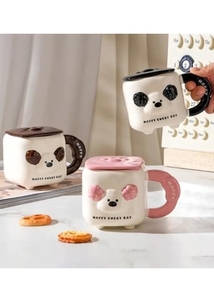 3D Kabartma Köpek Figürlü Seramik Kupa fiyatları