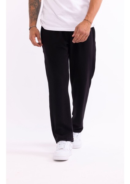 Erkek Baggy Burgu Desen Likralı Rahat Kullanışlı Pantolon indirimleri