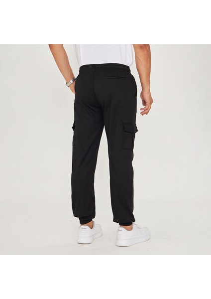 Erkek Kargo Cep Bel Paça Lastikli Gabardin Pantolon modelleri