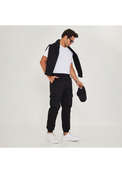 Erkek Kargo Cep Bel Paça Lastikli Gabardin Pantolon fırsatları
