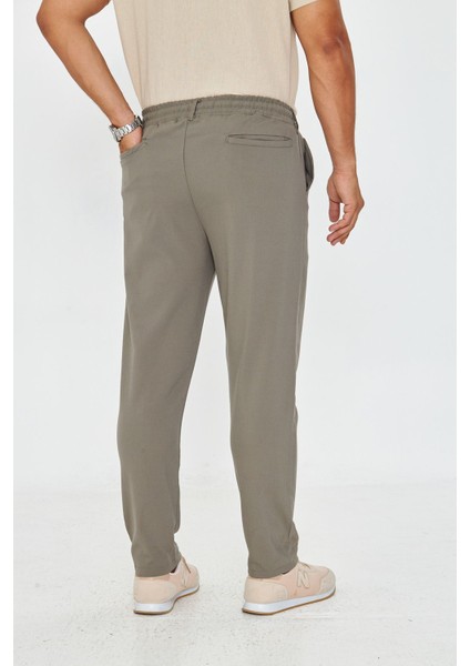 Erkek Bel Kemerli Klasik Bez Ayağı Kumaş Jogger fırsatları