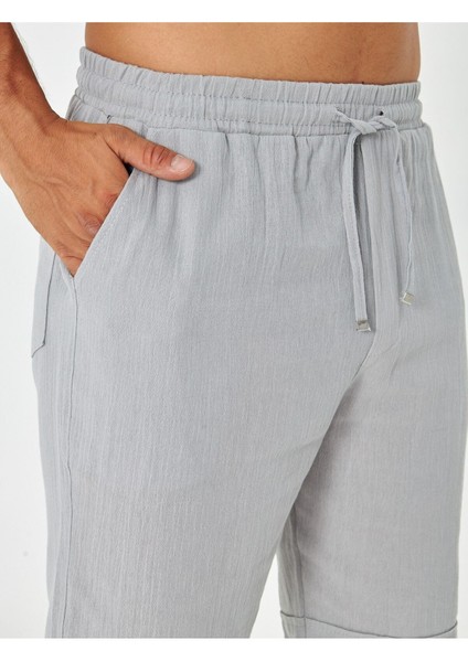 Erkek Keten Apaş Yaka Kısa Kol Gömlek - Şort Takım indirimleri