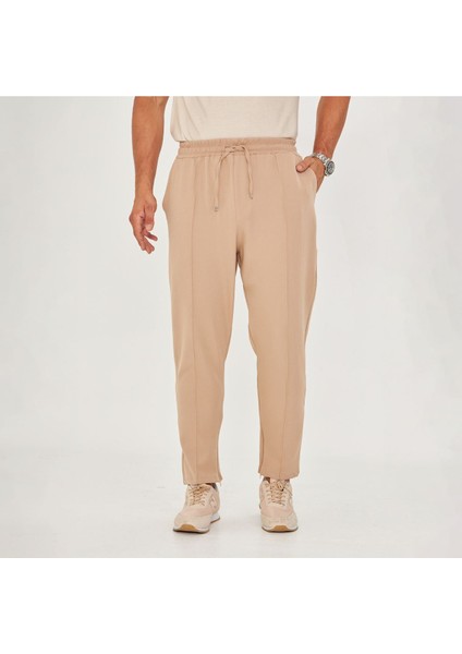 Erkek Çımalı Yandan Cepli Lastikli Bağcıklı Paça Fermuarlı Kullanışlı Slim Fit Jogger indirimleri
