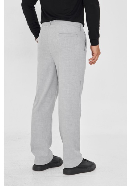 Erkek Pileli Baggy Bez Ayağı Kumaş Şık Pantolon indirimleri