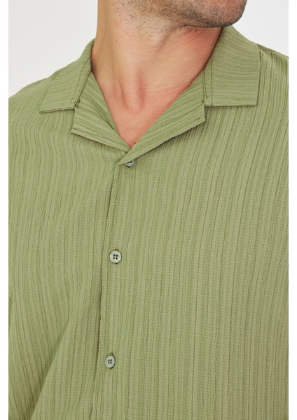 Erkek Düşük Omuz Bürümcük Desen Oversize Apaç Uzun Kol Yaka Gömlek modelleri