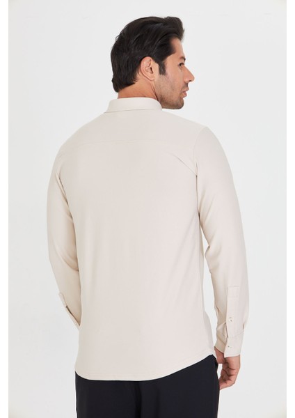 Erkek Uzun Kol Pike Kumaş Dik Yaka Günlük Kullanıma Uygun Slim Klasik Gömlek fiyatları