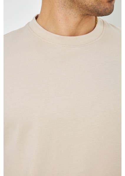 Erkek Bisiklet Yaka Oversize 2 Ip T-Shirt