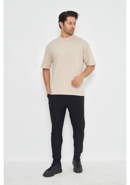 Erkek Bisiklet Yaka Oversize 2 Ip T-Shirt fiyatları