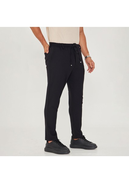 Erkek Bel Kemerli Bağcıklı Düz Paça Dabıl Kumaş Klasik Pantolon fiyatları