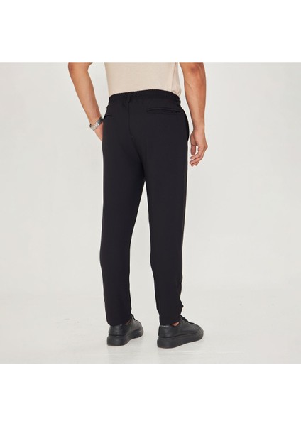 Erkek Bel Kemerli Bağcıklı Düz Paça Dabıl Kumaş Klasik Pantolon fırsatları