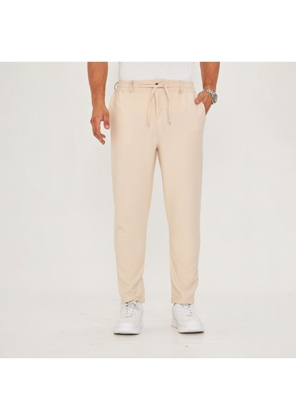 Erkek Bel Kemerli Bağcıklı Düz Paça Dabıl Kumaş Klasik Pantolon fiyatları