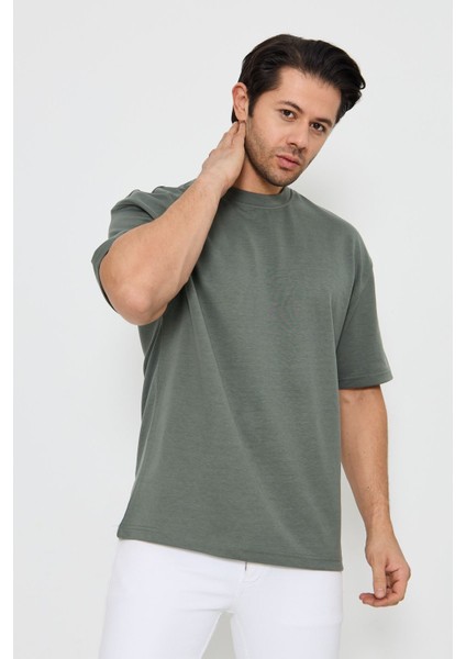 Erkek Bisiklet Yaka Oversize 2 Ip T-Shirt fiyatları