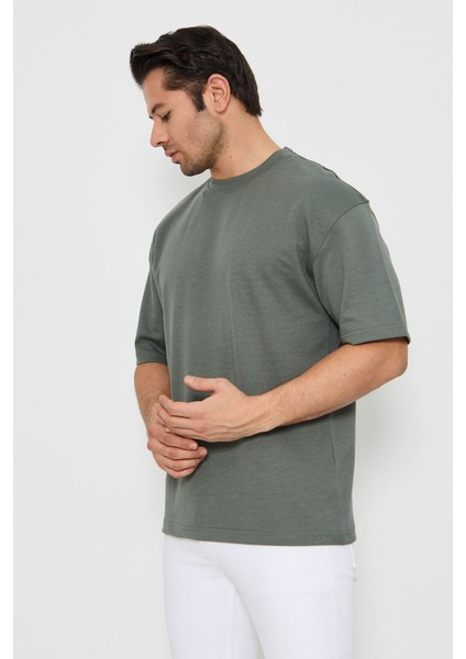 Erkek Bisiklet Yaka Oversize 2 Ip T-Shirt indirimleri