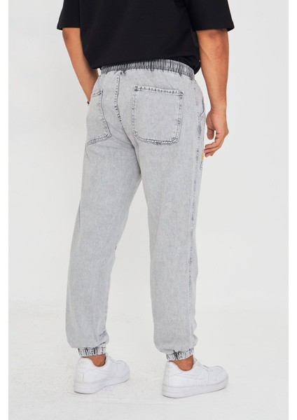 Erkek Parçalı Desen Yan Etiketli Paça Lastikli Bel Bağcıklı Pantolon 720 indirimleri