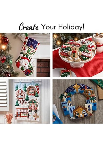 Bucilla Keçe Uygulama Seti, 38,1 Cm, Yuvarlak, 86264 Cookies & Candy fiyatları