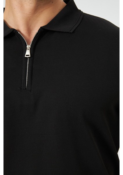 Erkek Yazlık Rahat ve Trend Polo Yaka ve Dikey Fermuarlı Klasik Kısa Kollu Kazak fiyatları