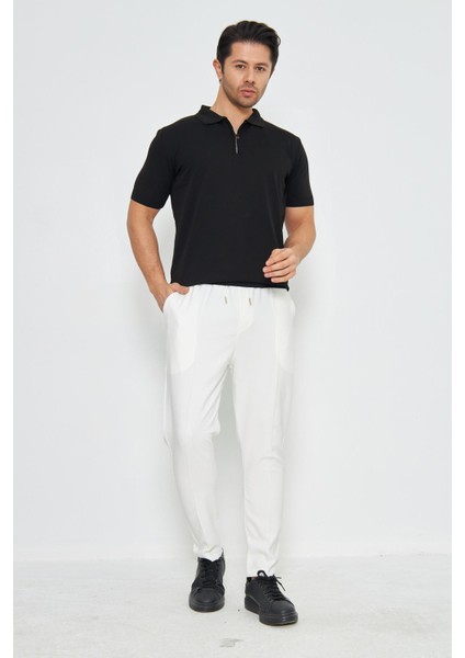 Erkek Yazlık Rahat ve Trend Polo Yaka ve Dikey Fermuarlı Klasik Kısa Kollu Kazak modelleri