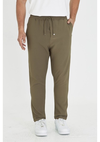 Erkek Bel Lastikli Bağcıklı Duble Paça Slim Fit Jogger Pantolon