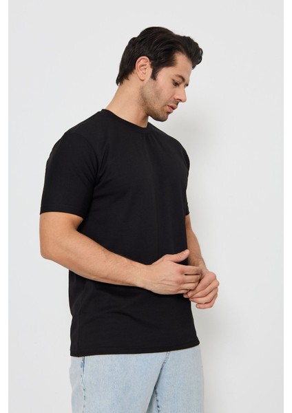 Erkek Sade Basic Bisiklet Yaka 2 Ip Rahat Ferah Dokulu Kumaş Günlük Kullanıma Uygun T-Shırt fiyatları