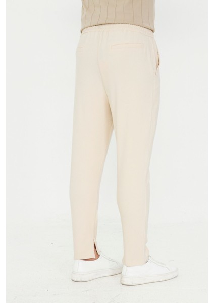 Erkek Çımalı Yandan Cepli Lastikli Bağcıklı Paça Fermuarlı Kullanışlı Slim Fit Jogger fırsatları