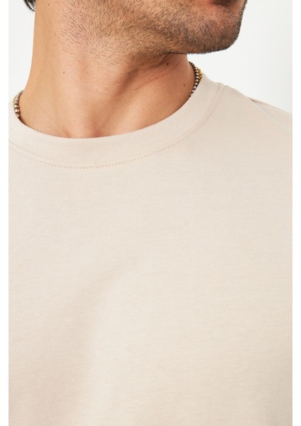 Erkek Sade Basic Bisiklet Yaka 2 Ip Rahat Ferah Dokulu Kumaş Günlük Kullanıma Uygun T-Shırt