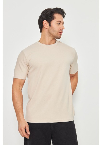 Erkek Sade Basic Bisiklet Yaka 2 Ip Rahat Ferah Dokulu Kumaş Günlük Kullanıma Uygun T-Shırt indirimleri