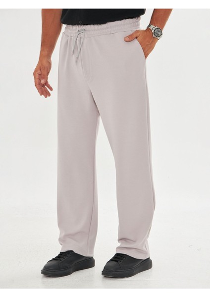 Erkek Baggy Krep Kumaş Bağcıklı Pantolon