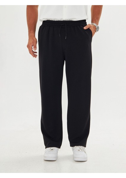 Erkek Baggy Krep Kumaş Bağcıklı Pantolon modelleri