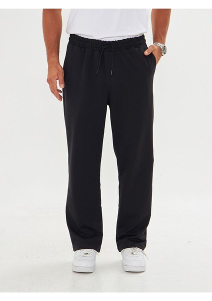 Erkek 2 Ip Baggy Sade Bağcıklı Rahat Eşofman