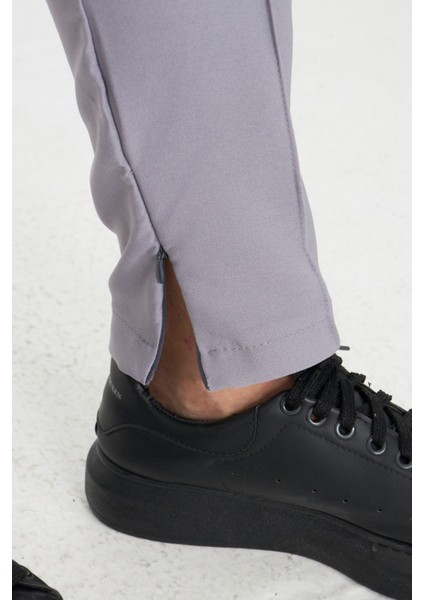 Erkek Çımalı Yandan Cepli Lastikli Bağcıklı Paça Fermuarlı Kullanışlı Slim Fit Jogger fiyatları