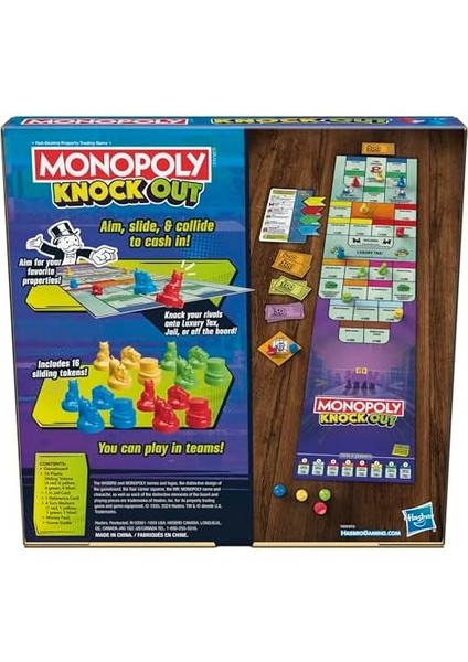 Monopoly Çocuklar, Gençler ve Yetişkinler Için Nakavt Aile Partisi Oyunu | 8 Yaş ve Üzeri | 2-8 Oyuncu | 20 Dakika Ortalama | Hızlı Oynanan Masa Oyunları