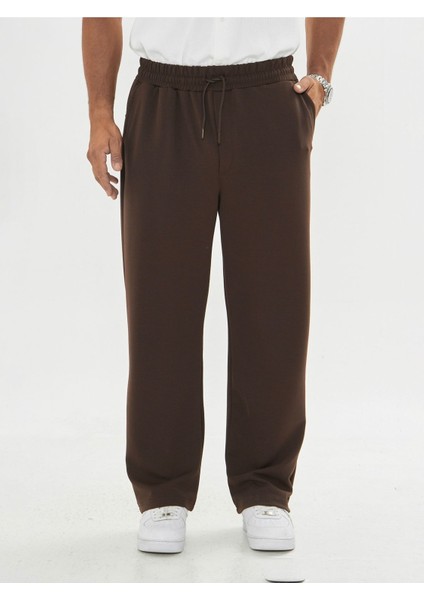 Erkek Baggy Krep Kumaş Bağcıklı Pantolon modelleri