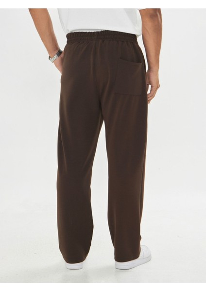 Erkek Baggy Krep Kumaş Bağcıklı Pantolon fırsatları