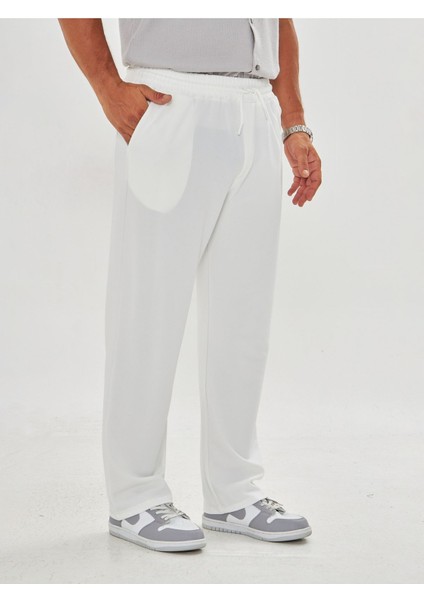 Erkek Baggy Krep Kumaş Bağcıklı Pantolon