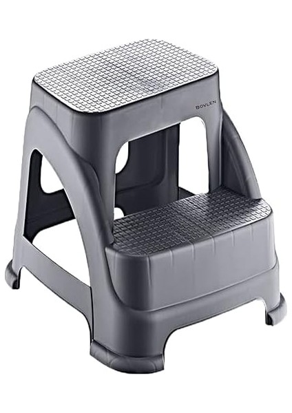 Iki Basamaklı Kaymaz Büyük Boy Tabure - 120 kg Taşıma Kapasiteli - Basamaklı Tabure - Sert Plastik modelleri