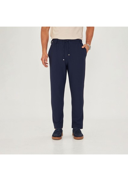 Erkek Bel Kemerli Bağcıklı Düz Paça Dabıl Kumaş Klasik Pantolon indirimleri
