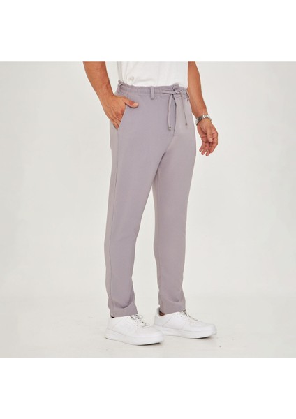 Erkek Bel Kemerli Bağcıklı Düz Paça Dabıl Kumaş Klasik Pantolon modelleri