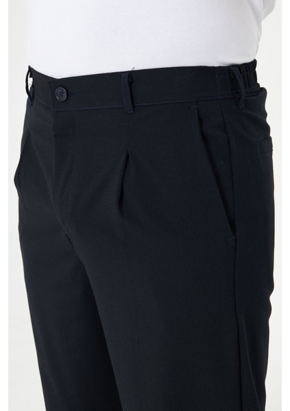 Erkek Pileli Baggy Bez Ayağı Kumaş Şık Pantolon fırsatları