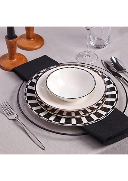 Aries Siyah 24 Parça Yemek Takımı fiyatları