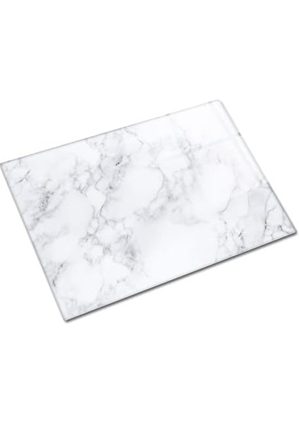 10011503221 Klasik Mermer Görünümlü Cam Kesme Tahtası, 30CM x 40CM