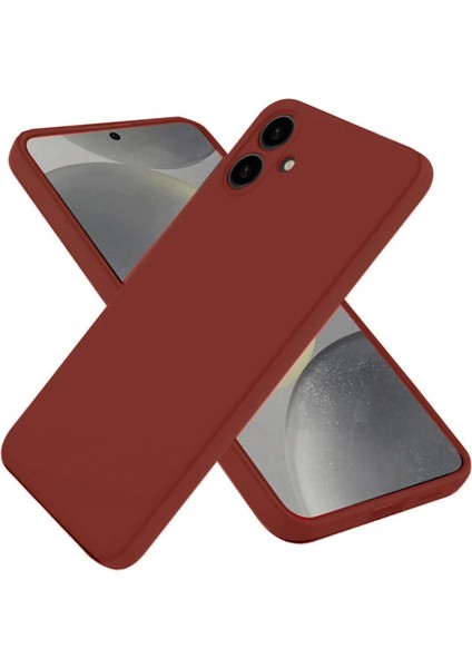 Samsung Galaxy A06 Kılıf First Silikon - Bordo