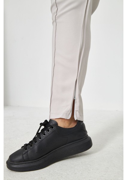 Erkek Çımalı Yandan Cepli Lastikli Bağcıklı Paça Fermuarlı Kullanışlı Slim Fit Jogger fiyatları