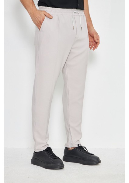 Erkek Çımalı Yandan Cepli Lastikli Bağcıklı Paça Fermuarlı Kullanışlı Slim Fit Jogger indirimleri