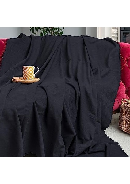 Koltuk Örtüsü Şönil Kaymaz Çift Taraflı Çekyat Örtüsü Koltuk Şalı 175X300 - Antrasit fiyatları