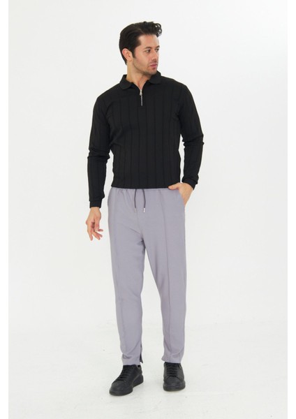 Erkek Çımalı Yandan Cepli Lastikli Bağcıklı Paça Fermuarlı Kullanışlı Slim Fit Jogger modelleri