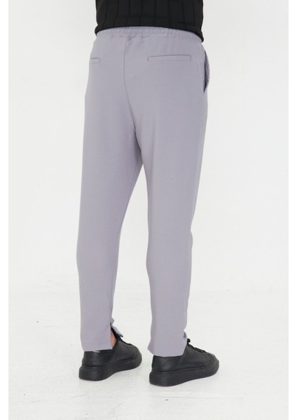 Erkek Çımalı Yandan Cepli Lastikli Bağcıklı Paça Fermuarlı Kullanışlı Slim Fit Jogger fırsatları